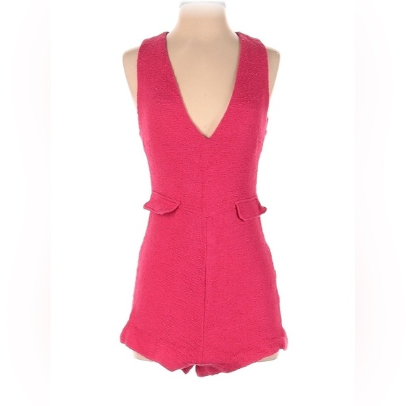 Zara Sleeveless V Neck Mini Pink XS Romper - Picture 2 of 8